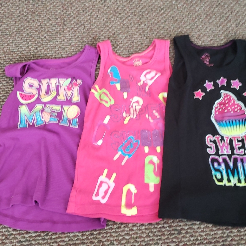 3 faded glory girls tanks